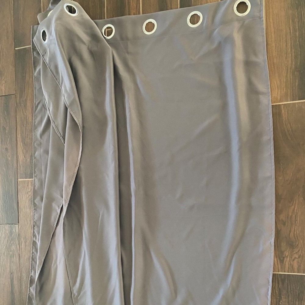 Taupe/Dark Gray Curtains (2 panels)